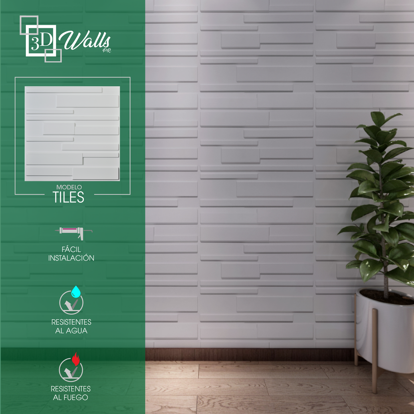 Modelo Tiles 3D Walls PR