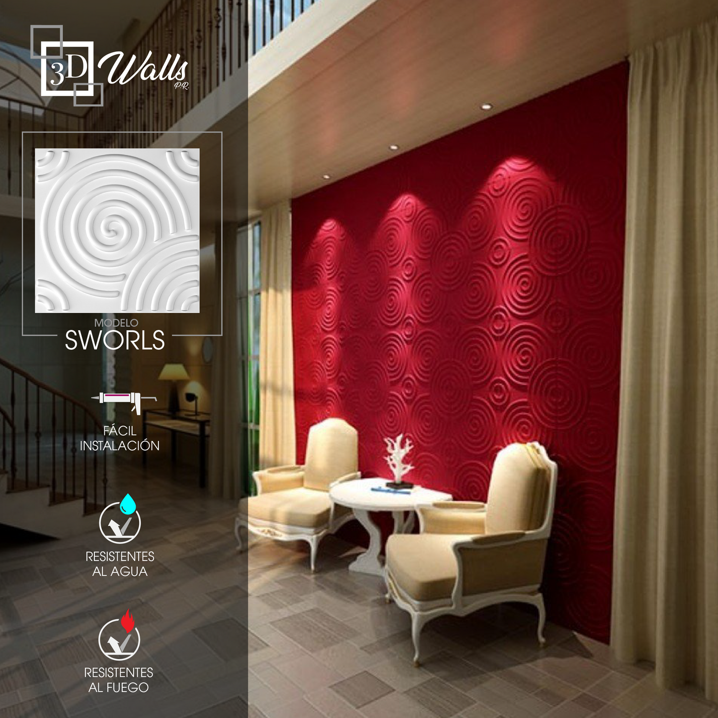 Modelo Sworls 3D Walls PR