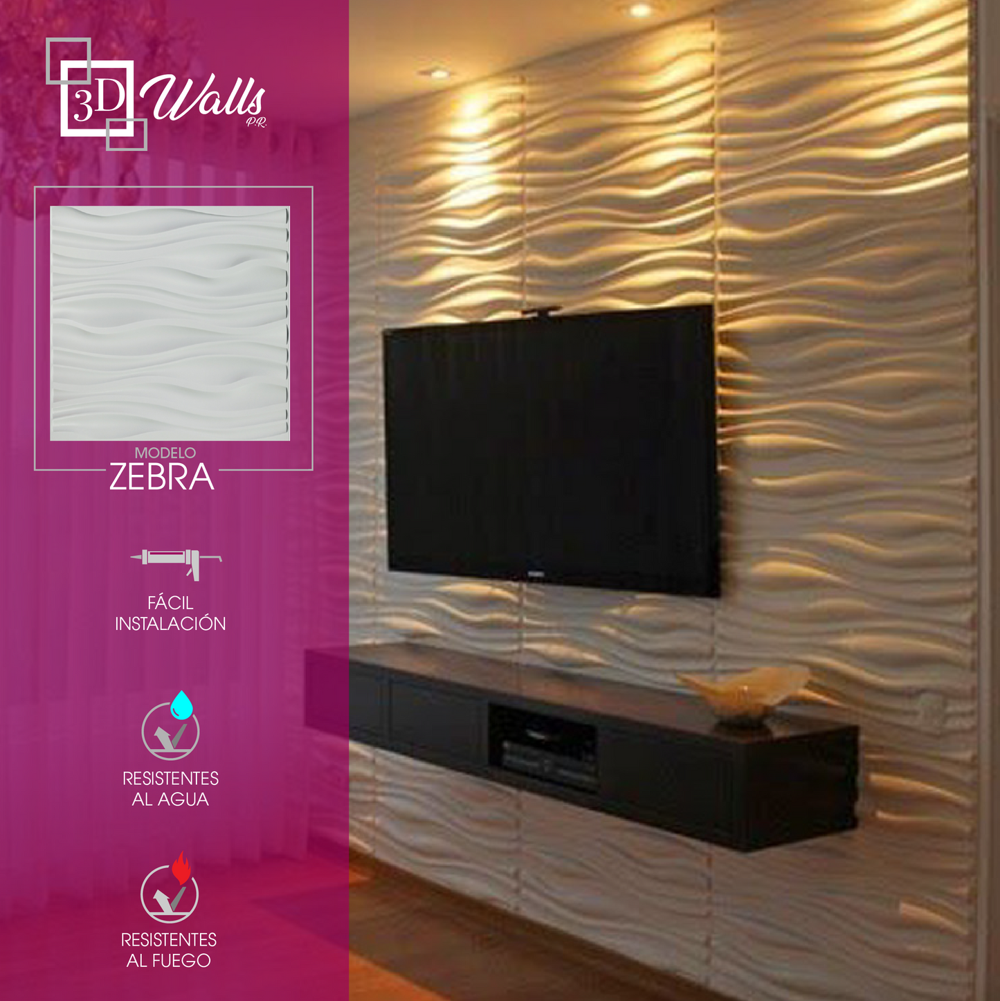 Modelo Zebra 3D Walls PR
