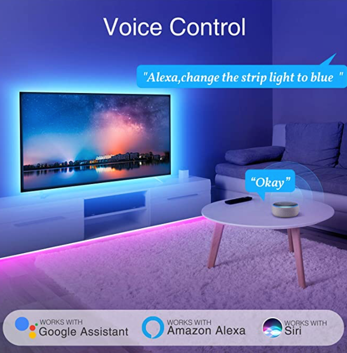 USB Bluetooth TV Color Changing Strip