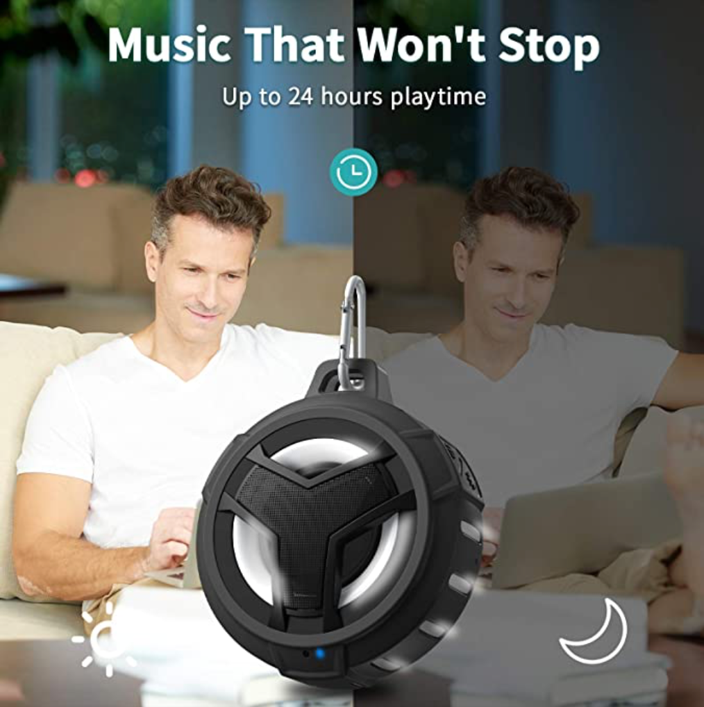 Black Bluetooth Speaker RGB & IP67