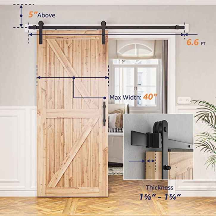 HEAVY DUTY 6.6 FT BARN DOOR KIT PANEL