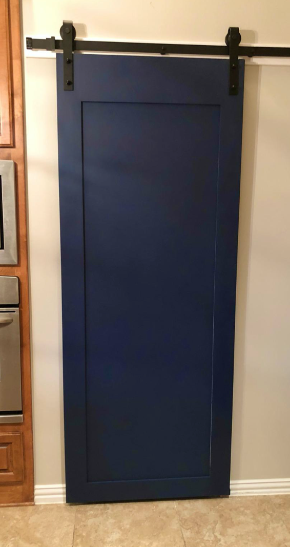 6.6 FT BLACK BARN DOOR KIT PANEL